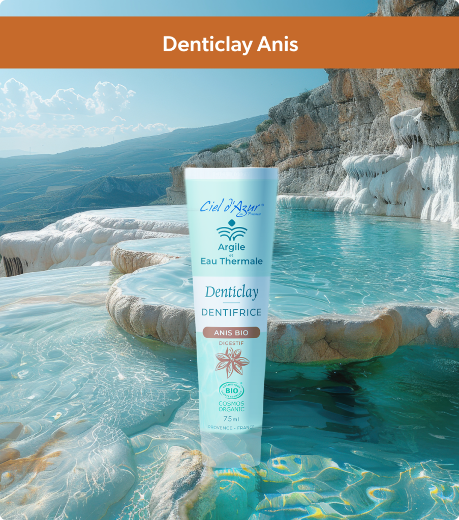 dentifrice parfum anis à l'argile et à l'eau thermale de la marque Argile et Eau Thermale