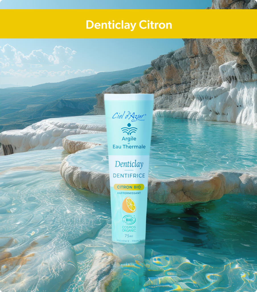 dentifrice parfum citron à l'argile et à l'eau thermale de la marque Argile et Eau Thermale