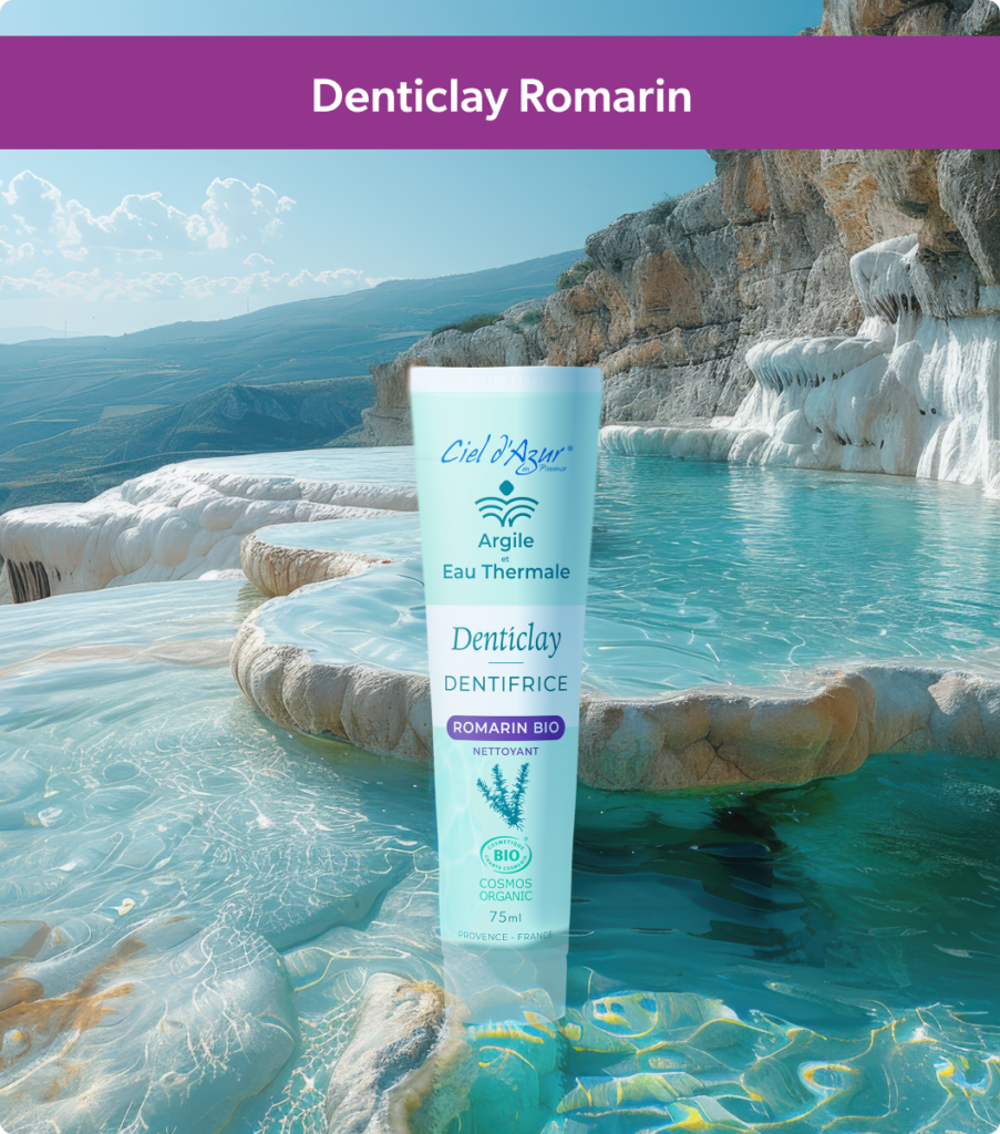 dentifrice parfum romarin à l'argile et à l'eau thermale de la marque Argile et Eau Thermale