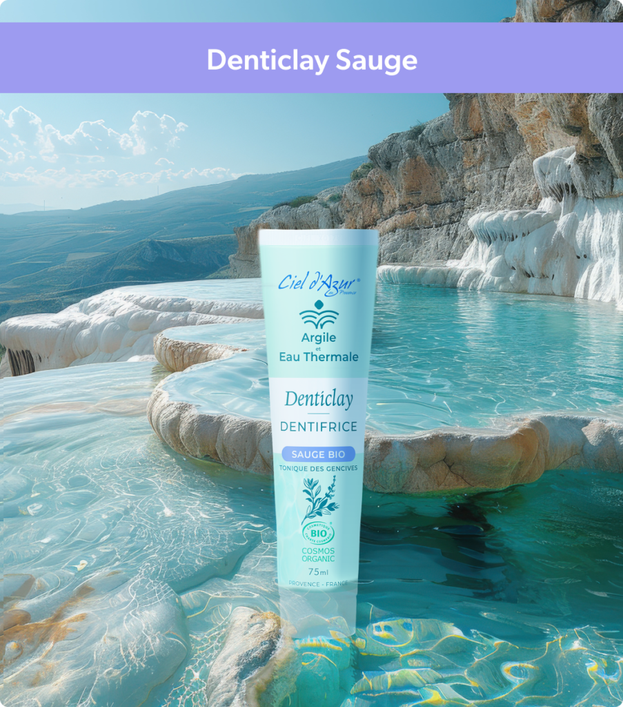dentifrice parfum sauge à l'argile et à l'eau thermale de la marque Argile et Eau Thermale