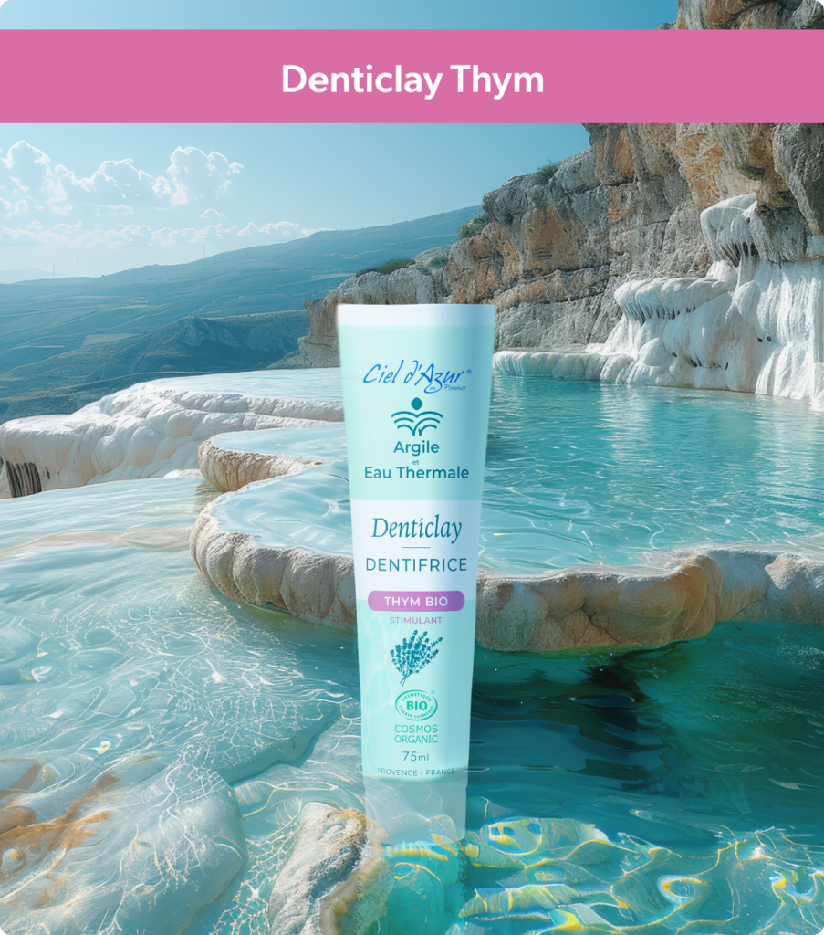 dentifrice parfum thym à l'argile et à l'eau thermale de la marque Argile et Eau Thermale