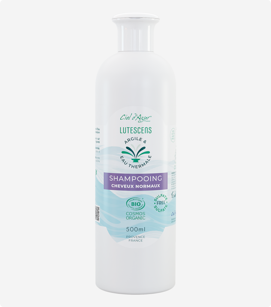 zoom Shampooing pour cheveux normaux à l'argile blanche et à l'eau thermale de la marque Lutescens